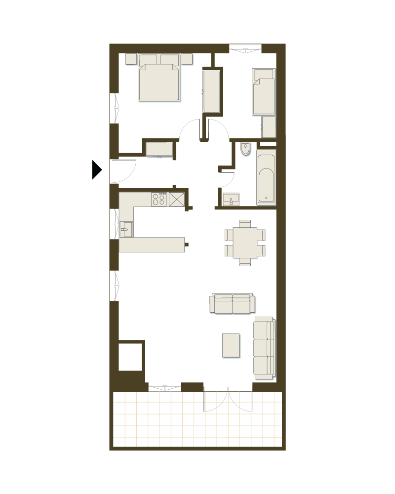 Appartement / Petit Fleuron - niv 